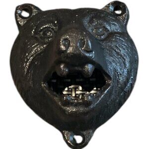 CAST IRON Bottle Opener Black Bear Mouth is the Bottle Opener Cottagecore